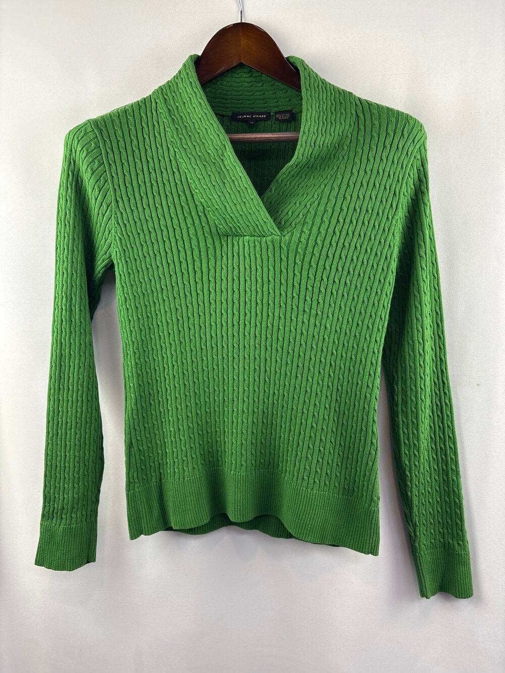 Women’s Jeanne Pierre Medium Kelly Green Sweater